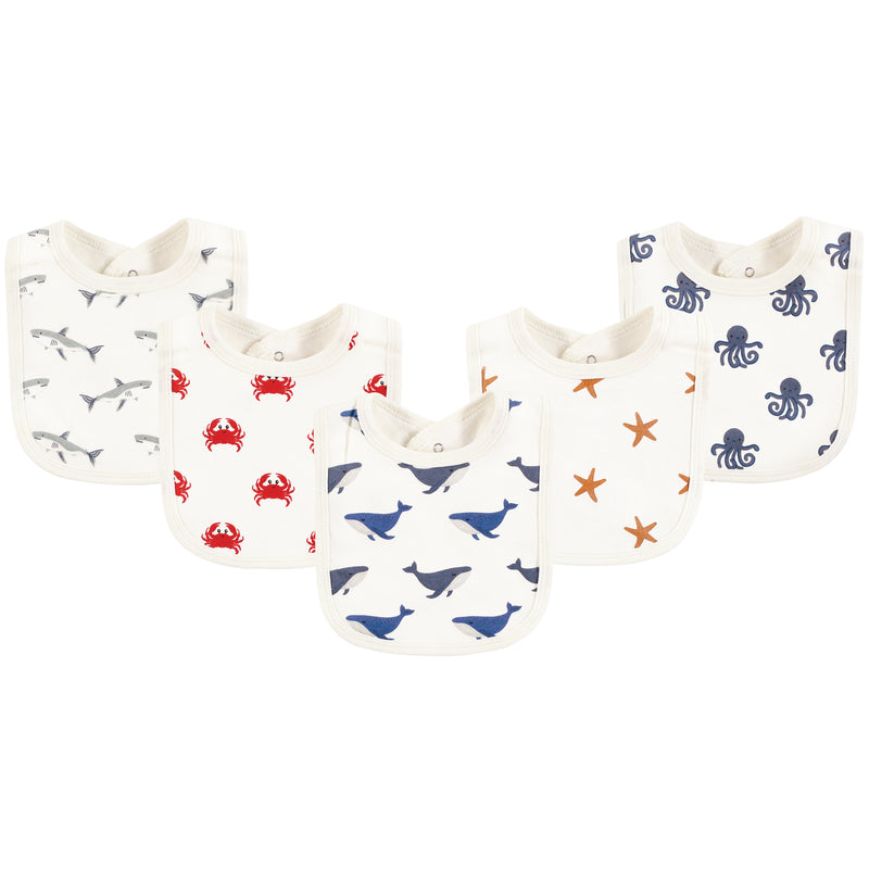 Touched by Nature Organic Cotton Bibs, Mystic Sea Creatures