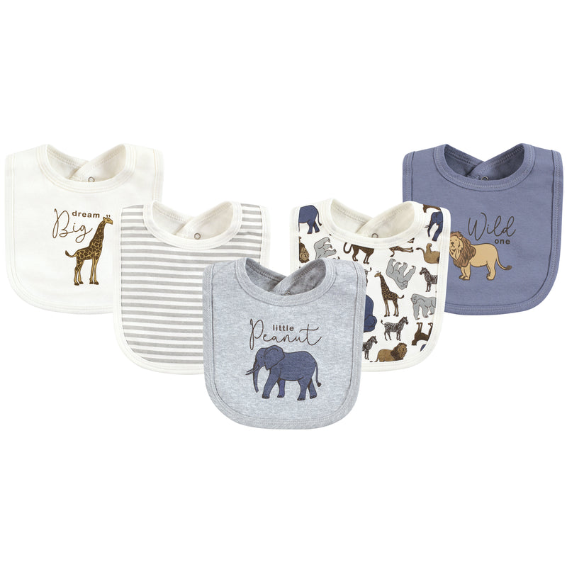 Touched by Nature Organic Cotton Bibs, Classic Safari