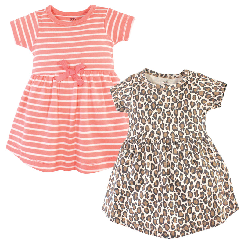 Touched by Nature Organic Cotton Short-Sleeve Dresses, Leopard