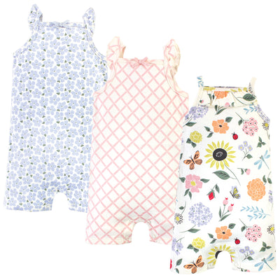 Touched by Nature Organic Cotton Rompers, Flutter Garden