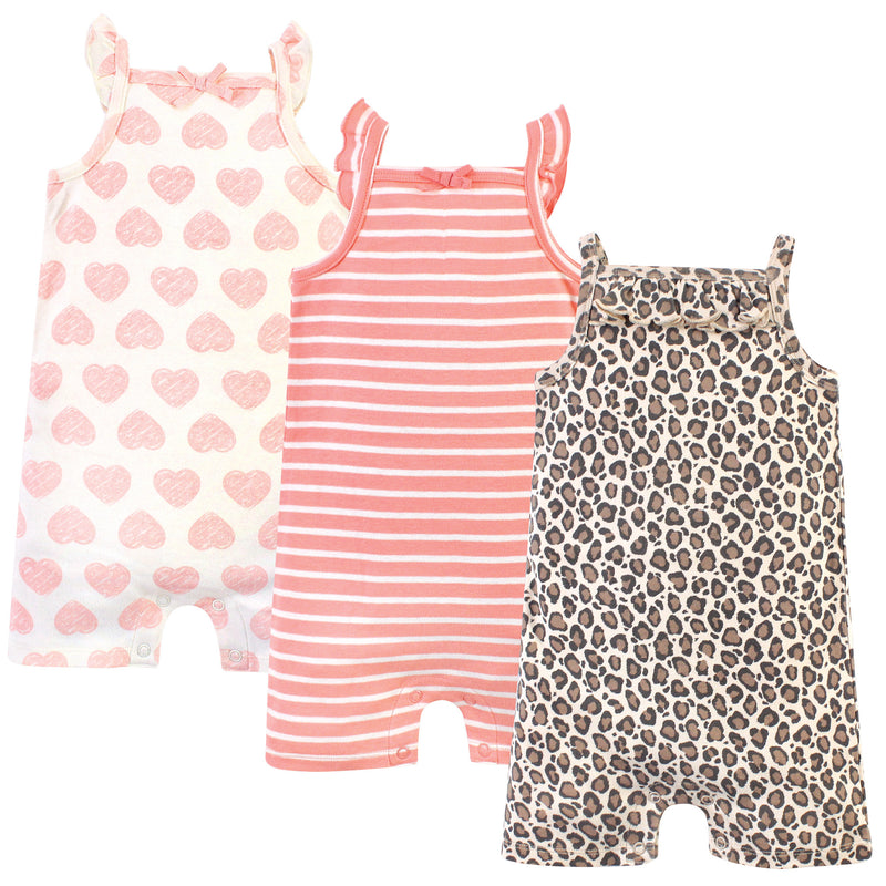 Touched by Nature Organic Cotton Rompers, Leopard