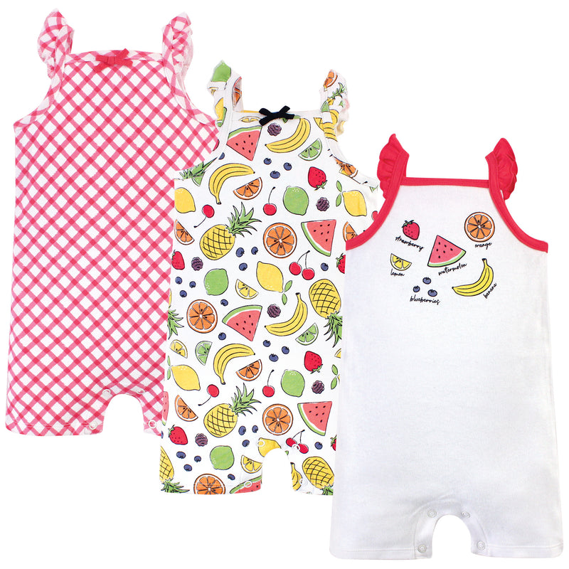 Touched by Nature Organic Cotton Rompers, Fruit