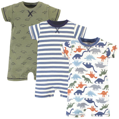 Touched by Nature Organic Cotton Rompers, Bold Dinosaurs