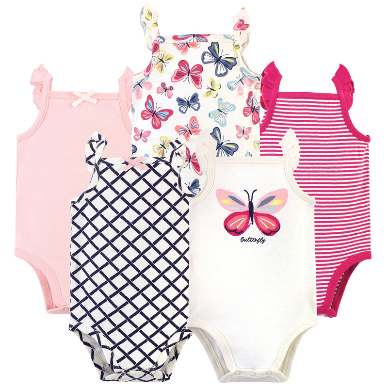 Touched by Nature Organic Cotton Bodysuits, Bright Butterflies