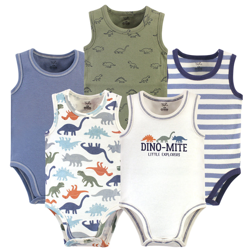 Touched by Nature Organic Cotton Bodysuits, Bold Dinosaurs