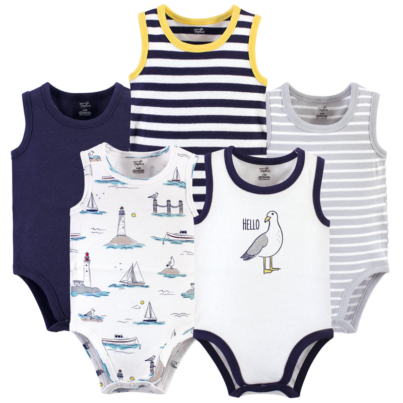 Touched by Nature Organic Cotton Bodysuits, Seagull