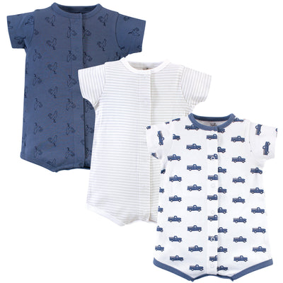 Touched by Nature Organic Cotton Rompers, TruckÂ 