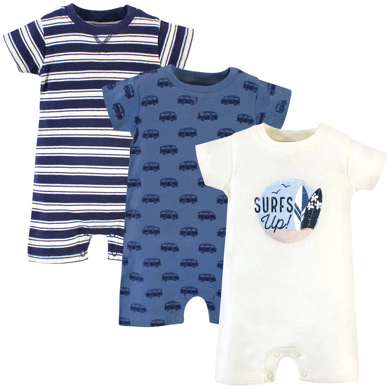 Touched by Nature Organic Cotton Rompers, Surfs Up