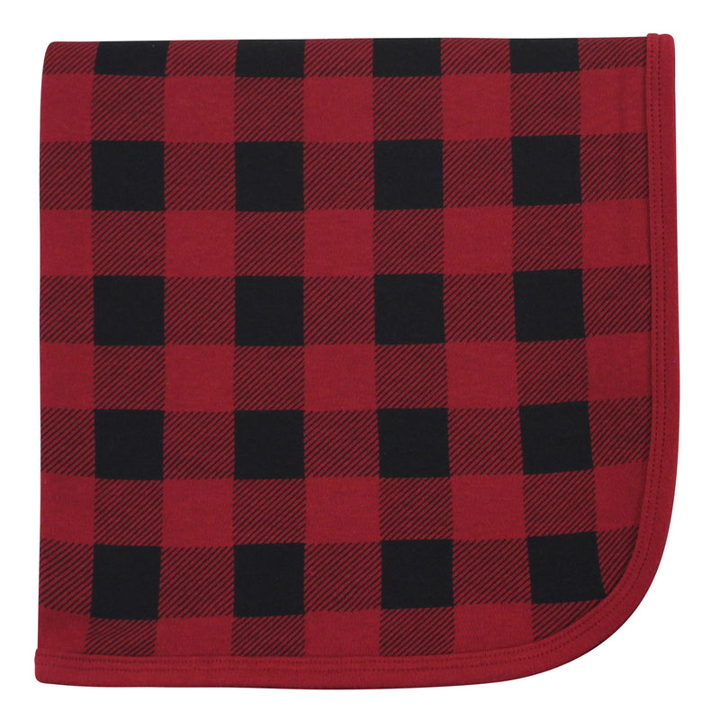 Touched by Nature Organic Cotton Swaddle, Receiving and Multi-purpose Blanket, Buffalo Plaid