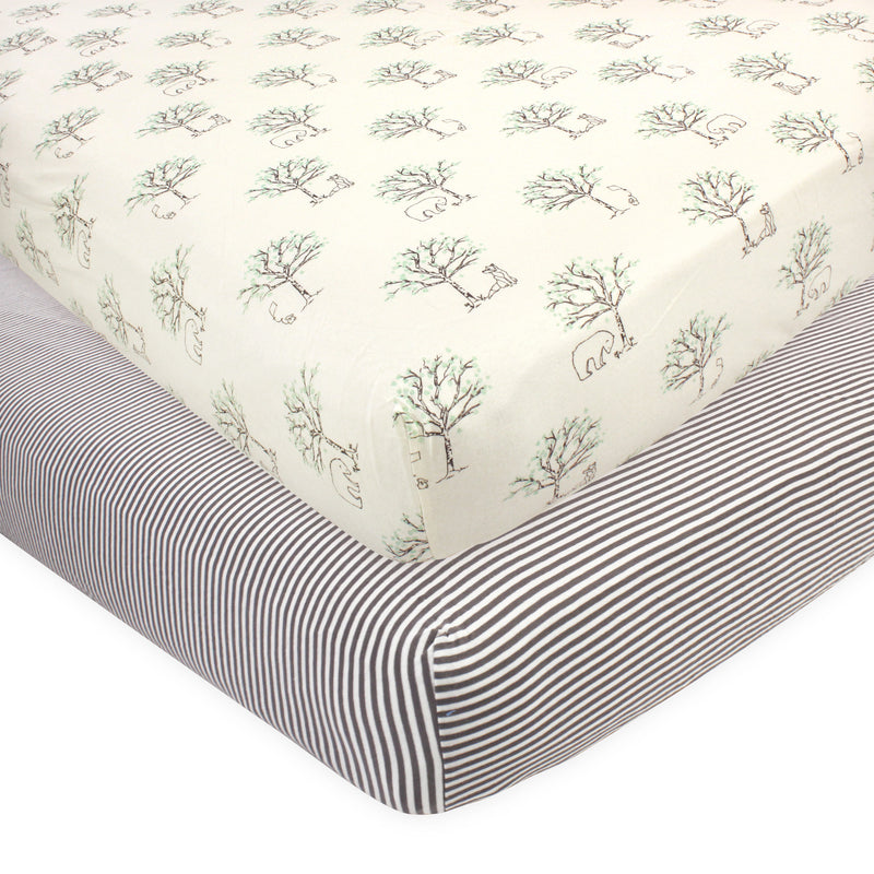 Touched by Nature Organic Cotton Crib Sheet, Birch Trees