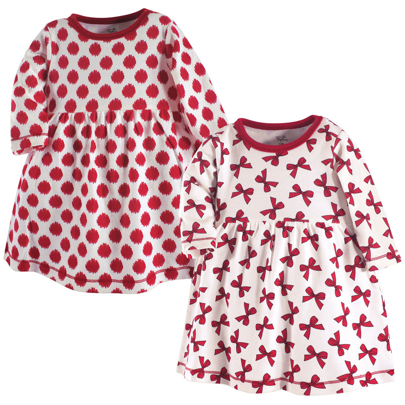 Touched by Nature Organic Cotton Long-Sleeve Dresses, Bows