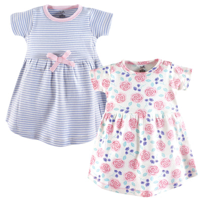 Touched by Nature Organic Cotton Short-Sleeve Dresses, Pink Rose