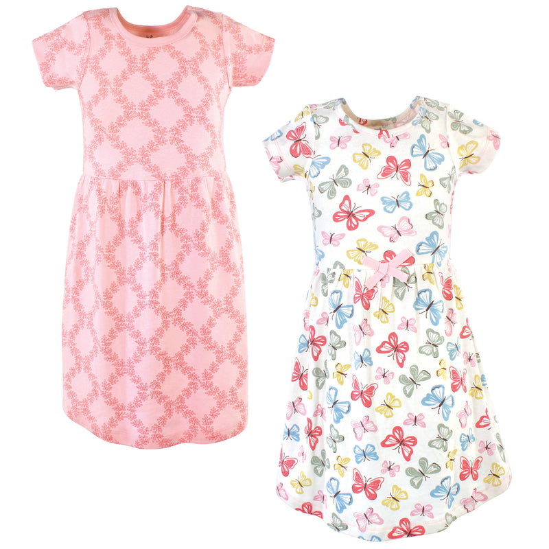 Touched by Nature Organic Cotton Short-Sleeve Youth Dresses, Butterflies