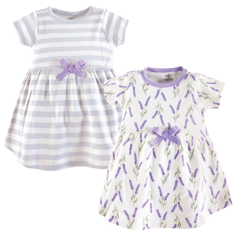 Touched by Nature Organic Cotton Short-Sleeve Dresses, Lavender
