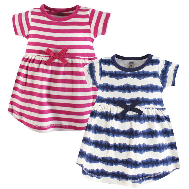Touched by Nature Organic Cotton Short-Sleeve Dresses, Tie Dye Stripe