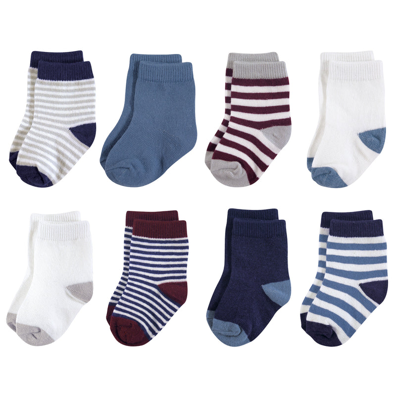 Touched by Nature Organic Cotton Socks, Burgundy Navy