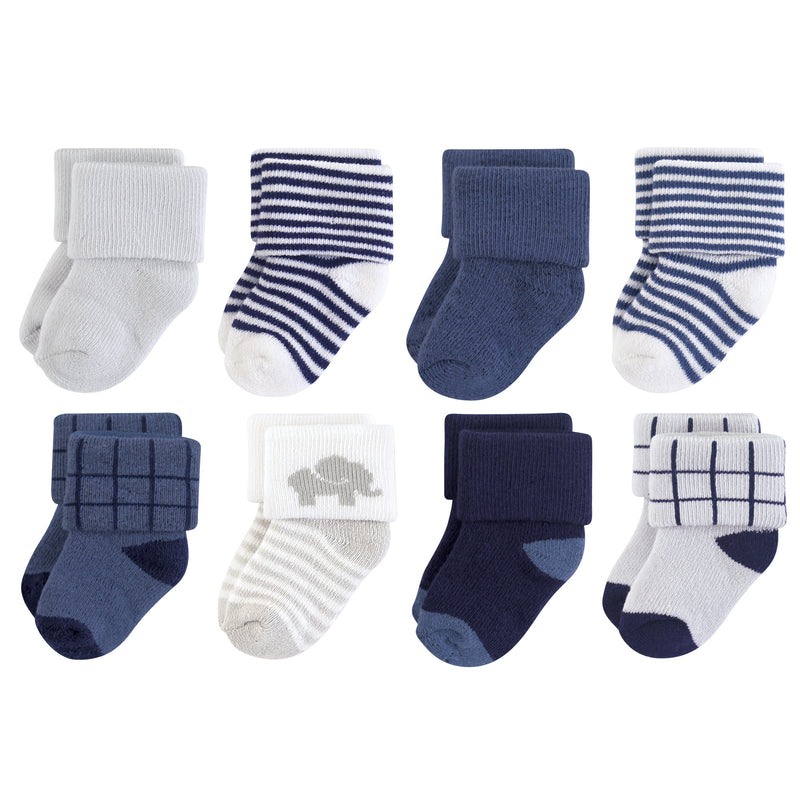 Touched by Nature Organic Cotton Socks, Blue Elephant