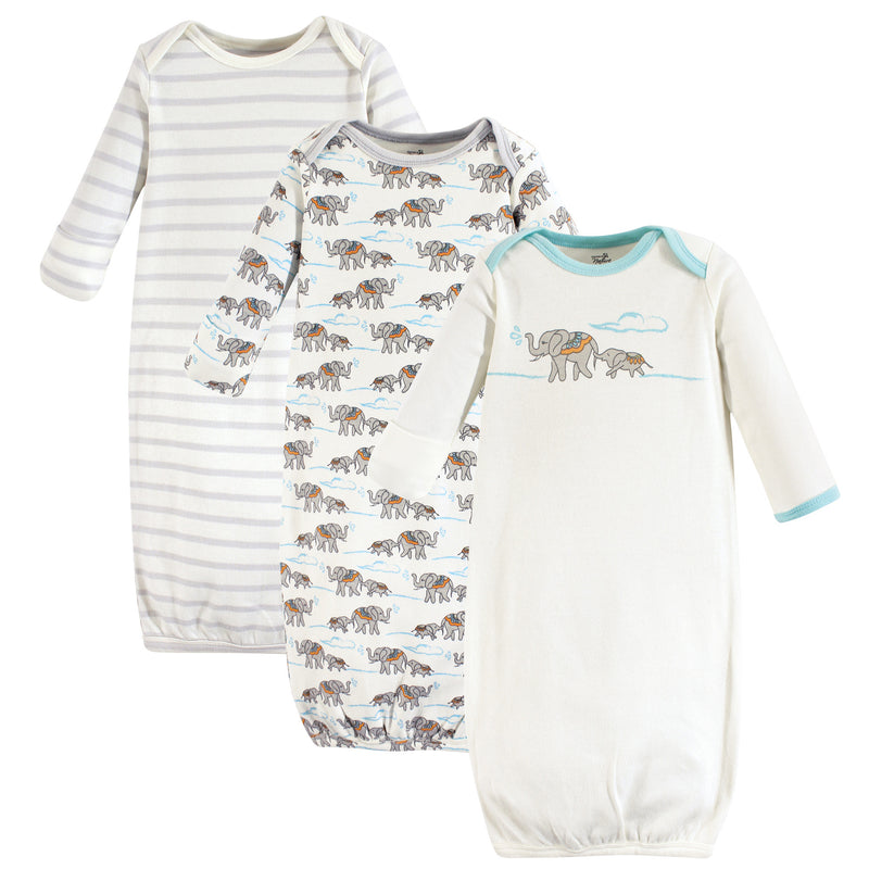 Touched by Nature Organic Cotton Gowns, Cream Elephant