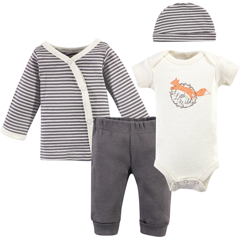 Touched by Nature Organic Cotton Preemie Layette Set, Fox