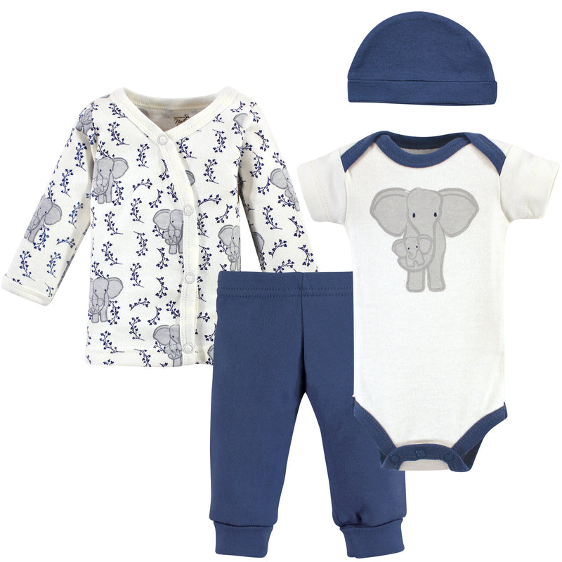 Touched by Nature Organic Cotton Preemie Layette Set, Elephant