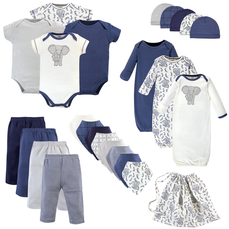Touched by Nature Organic Cotton Layette Set and Giftset, Elephant