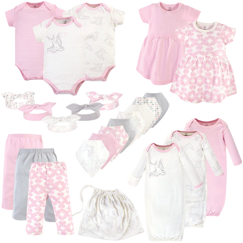 Touched by Nature Organic Cotton Layette Set and Giftset, Bird