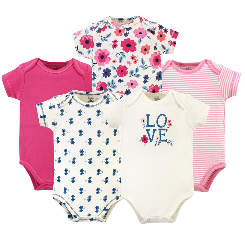 Touched by Nature Organic Cotton Bodysuits, Garden Floral