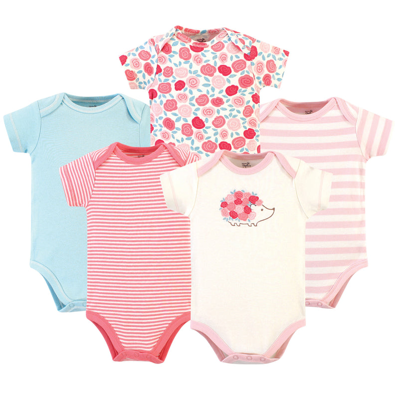Touched by Nature Organic Cotton Bodysuits, Rosebud