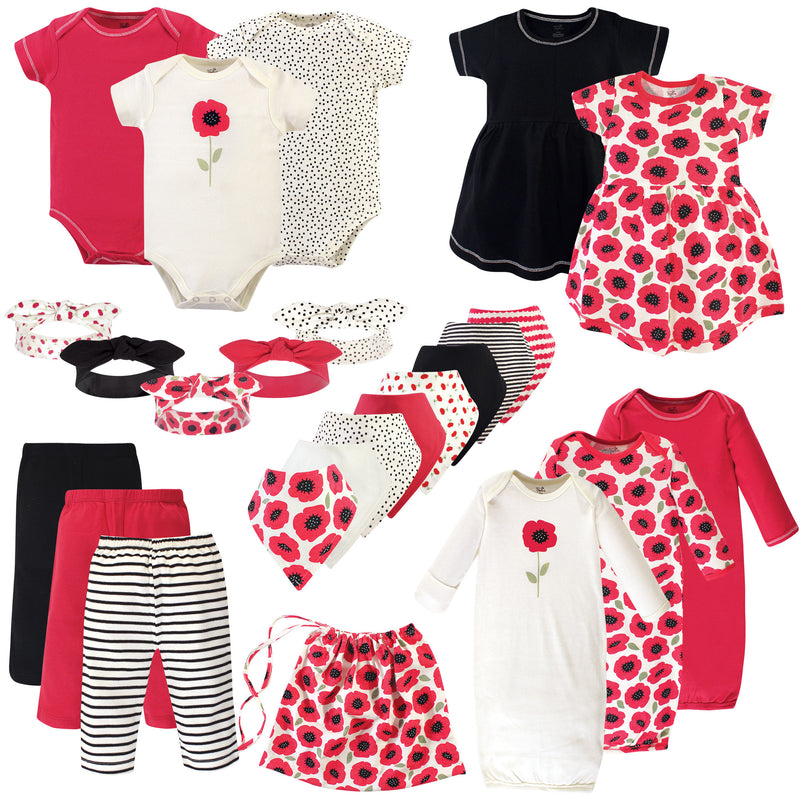 Touched by Nature Organic Cotton Layette Set and Giftset, Poppy