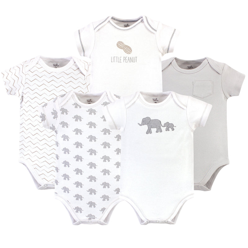 Touched by Nature Organic Cotton Bodysuits, Marching Elephant