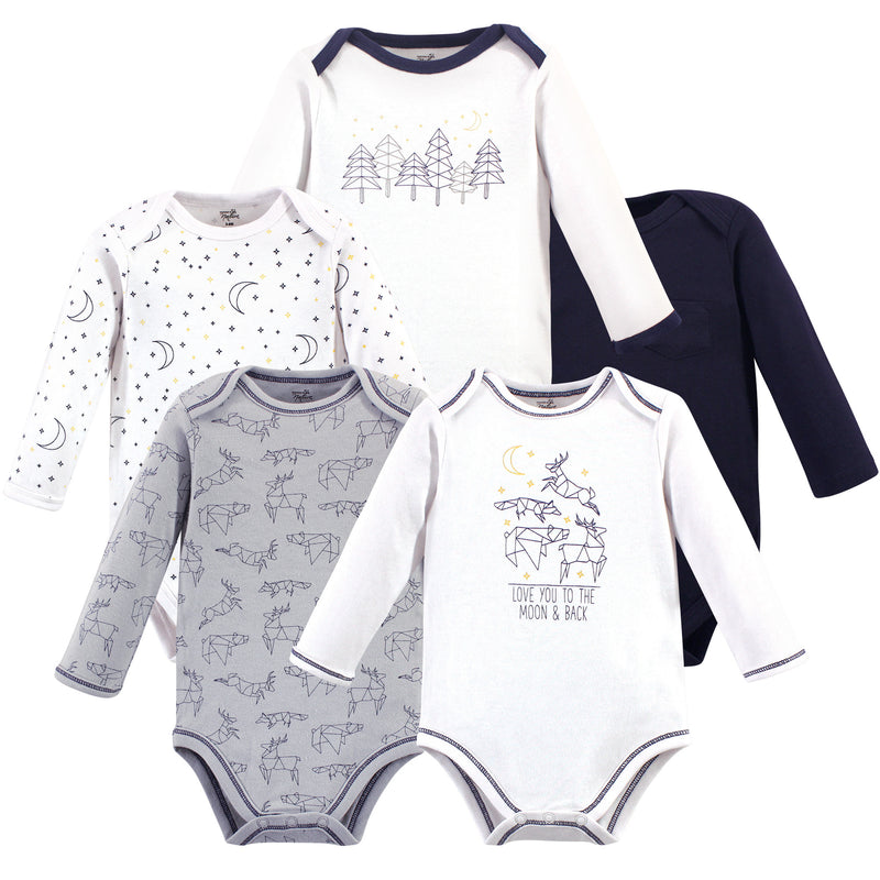 Touched by Nature Organic Cotton Long-Sleeve Bodysuits, Constellation