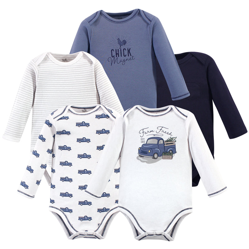Touched by Nature Organic Cotton Long-Sleeve Bodysuits, Truck