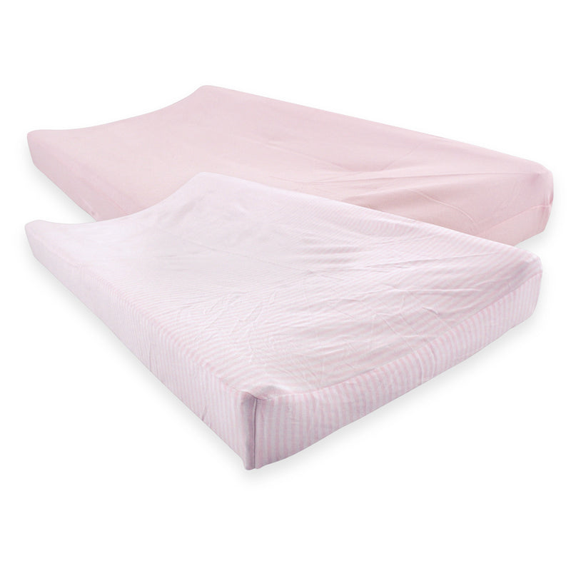 Touched by Nature Organic Cotton Changing Pad Cover, Barely Pink