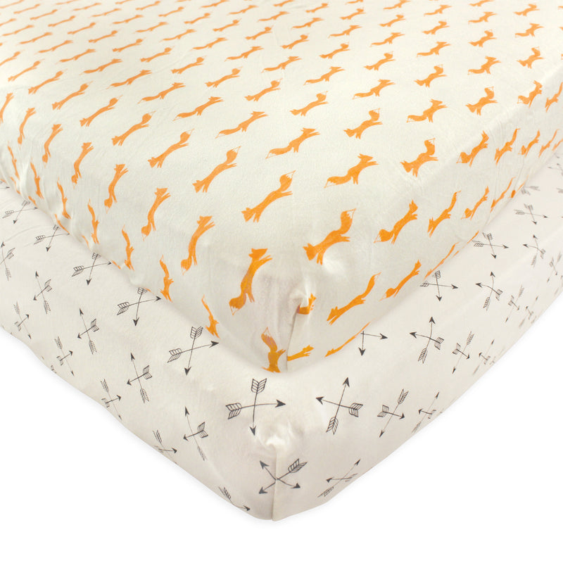 Touched by Nature Organic Cotton Crib Sheet, Fox