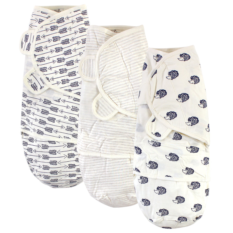 Touched by Nature Organic Cotton Swaddle Wraps, Hedgehog