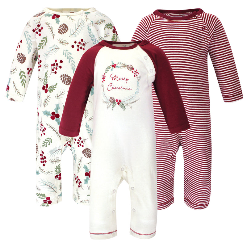 Touched by Nature Organic Cotton Coveralls, Holly Berry