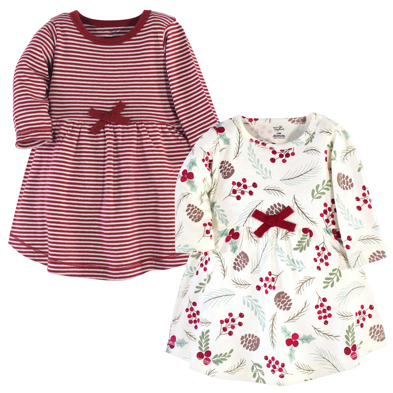 Touched by Nature Organic Cotton Long-Sleeve Dresses, Holly Berry