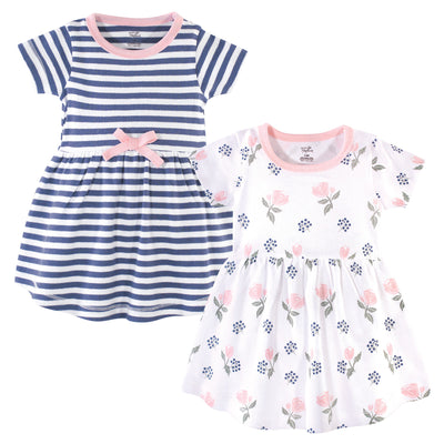 Touched by Nature Organic Cotton Short-Sleeve Dresses, Rose and Berries