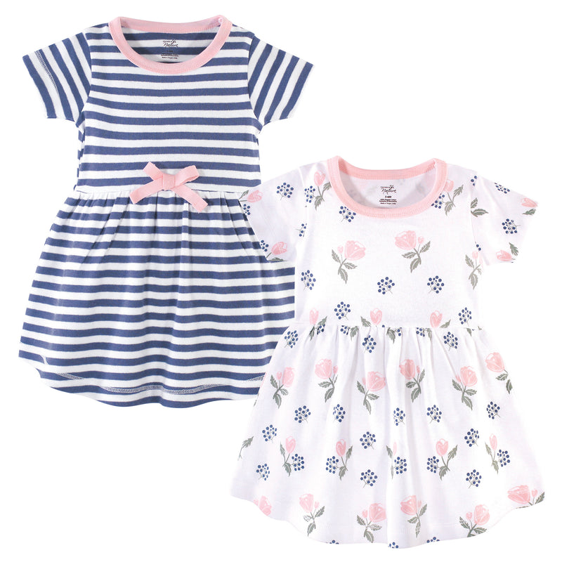 Touched by Nature Organic Cotton Short-Sleeve Dresses, Rose and Berries