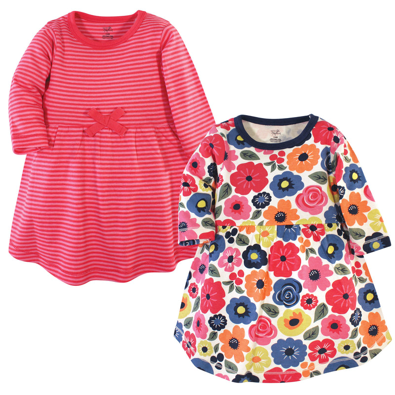 Touched by Nature Organic Cotton Long-Sleeve Dresses, Bright Flowers