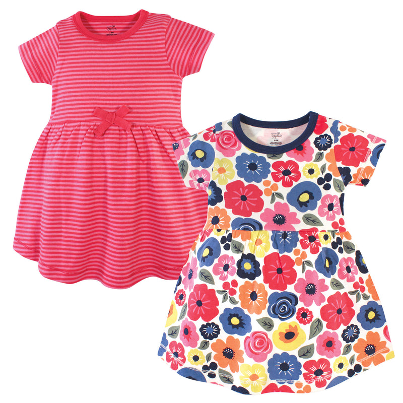 Touched by Nature Organic Cotton Short-Sleeve Dresses, Bright Flower