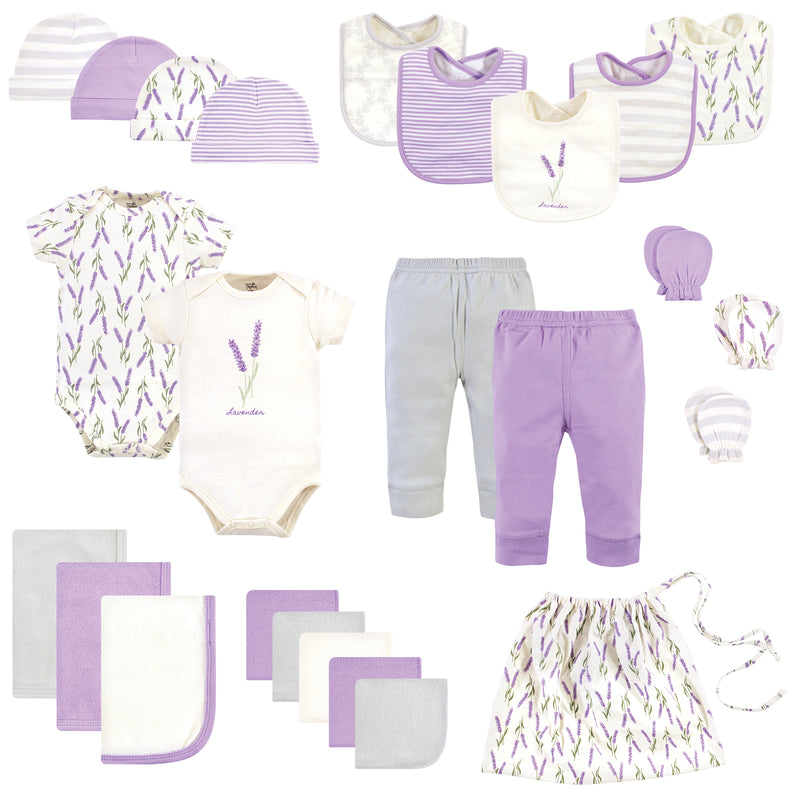Touched by Nature Organic Cotton Layette Set and Giftset, Lavender