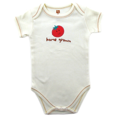 Touched by Nature Organic Cotton Bodysuits, Tomato 1-Pack