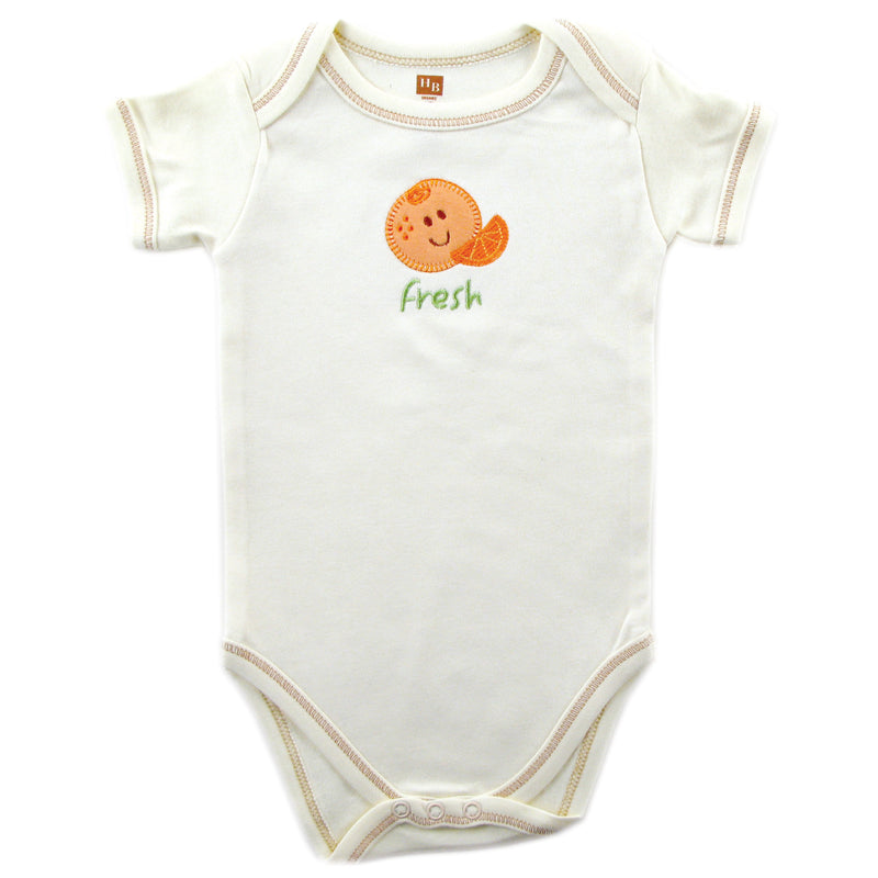 Touched by Nature Organic Cotton Bodysuits, Orange 1-Pack