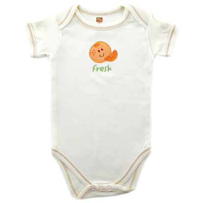 Touched by Nature Organic Cotton Bodysuits, Orange 1-Pack