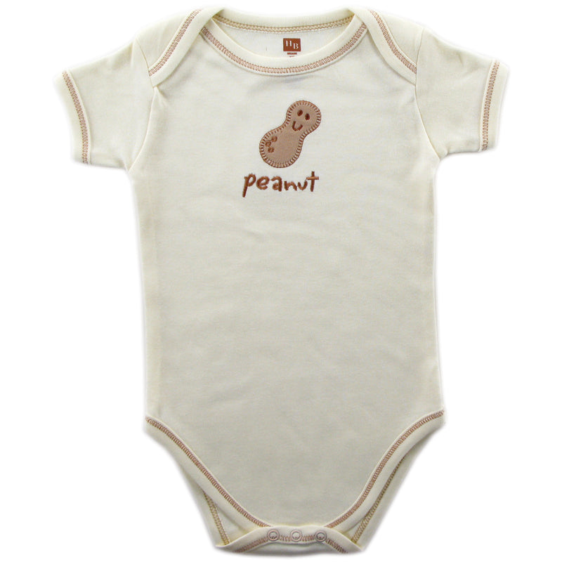 Touched by Nature Organic Cotton Bodysuits, Peanut 1-Pack