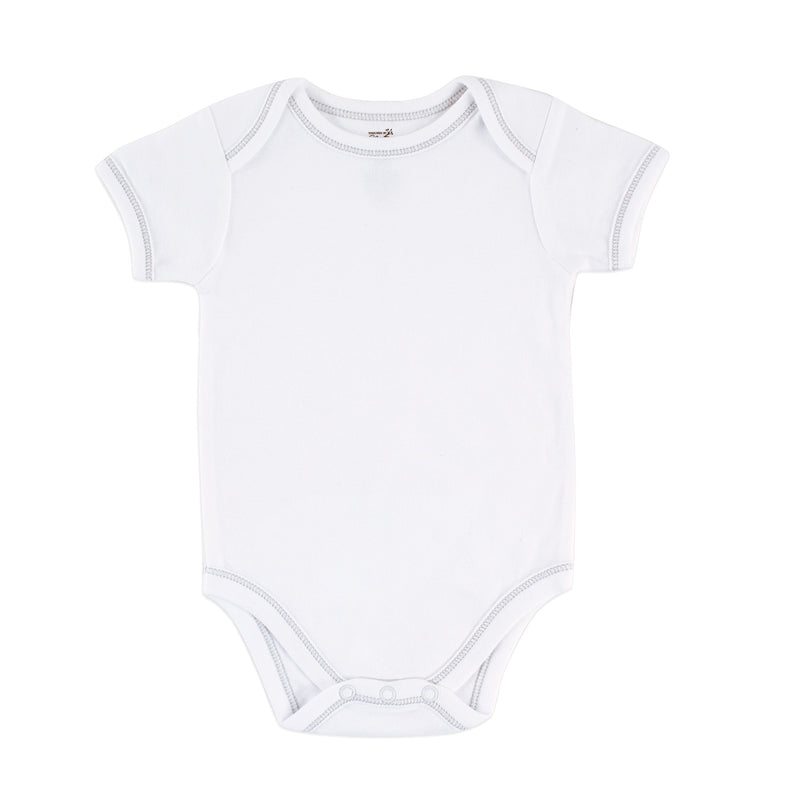 Touched by Nature Organic Cotton Bodysuits, White Short-Sleeve 1 Pack
