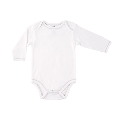 Touched by Nature Organic Cotton Bodysuits, White Long-Sleeve 1 Pack