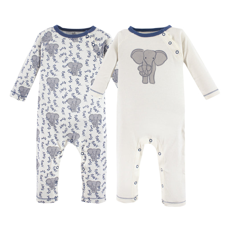 Touched by Nature Organic Cotton Coveralls, Elephant