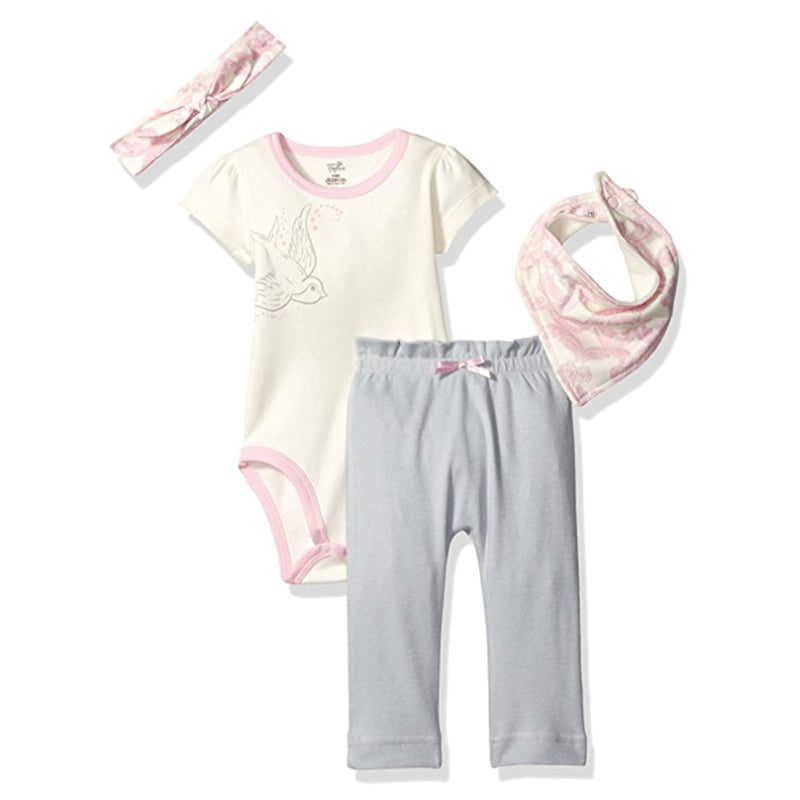 Touched by Nature Organic Cotton Layette Set 4-Piece, Bird